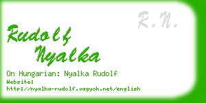 rudolf nyalka business card